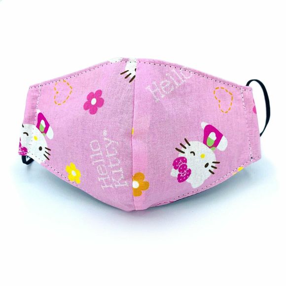 Face Mask Hello Kitty Adult/Kids Pink Nose Wire - Picture 1 of 6